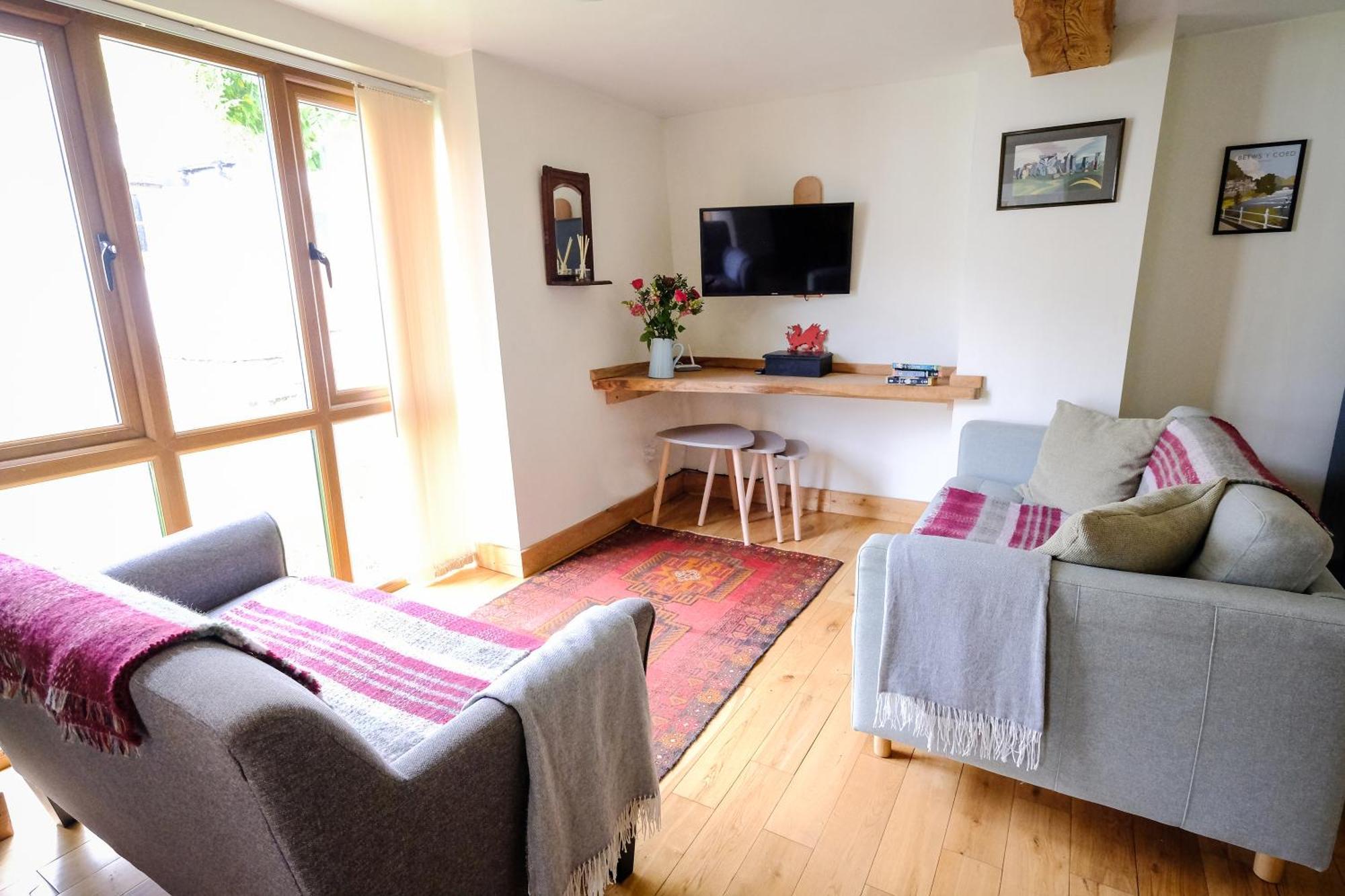 Rhyd Y Geifr, Cosy Barn Conversion In Maerdy コーウェン エクステリア 写真